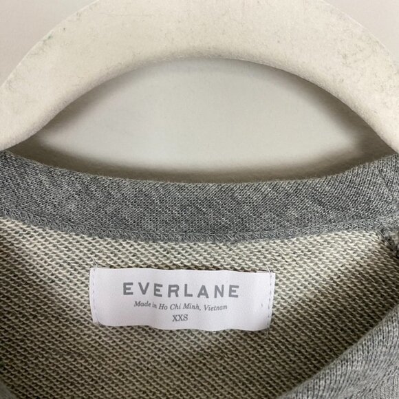 Everlane The Classic French Terry Crew Neck Sweatshirt Gray Unisex XXS - Picture 3 of 5
